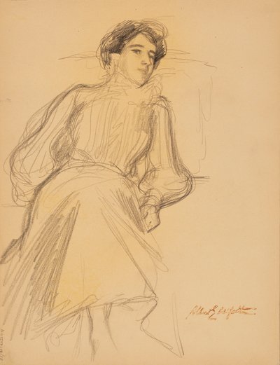 Seated Woman by Albert Edelfelt