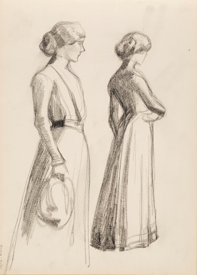 Two Female Figures by Albert Edelfelt