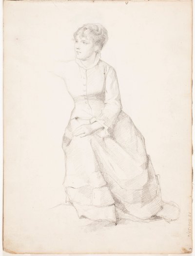Sitting Woman by Albert Edelfelt