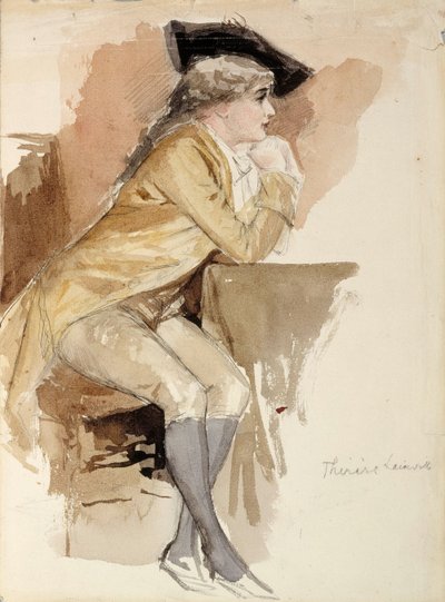 Thérèse Lainville Dressed as in the 18th Century by Albert Edelfelt