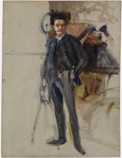 Unfinished Self-Portrait by Albert Edelfelt