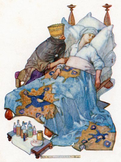 The Wise Woman Seated Herself Near My Pillow by Albert Edward Jackson