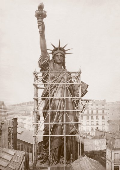 Assembling the Statue of Liberty, Paris by Albert Fernique