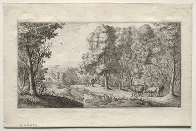 The Road at the Border of the Woods by Albert Flamen