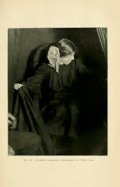Eva Carrière producing ectoplasm, Paris, 8th May 1912, from 