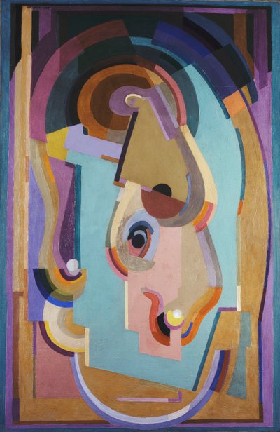 Purple and Green Composition by Albert Gleizes