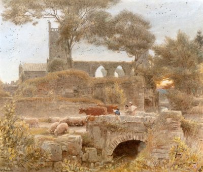 St Davids by Albert Goodwin