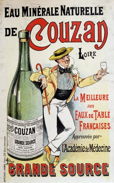 Advertising for the Mineral Water of Couzan - by Albert Guillaume (1873-1942), c.1895 by Albert Guillaume