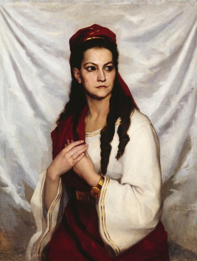 Portrait of the actress Hedvig Charlotta Raa-Winterhjelm by Albert Gustaf Aristides Edelfelt