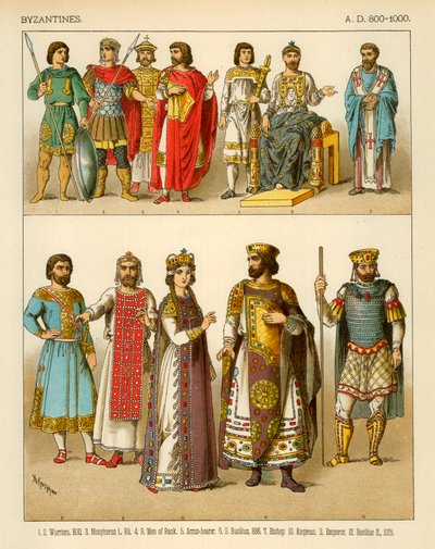 Byzantine Costume 800-1000 AD by Albert Kretschmer