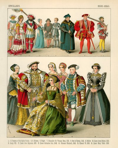 English Costume 1500-1550 by Albert Kretschmer