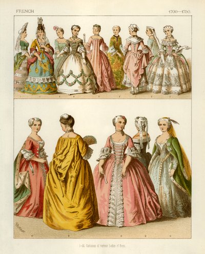 French Costumes 1700-1750 by Albert Kretschmer