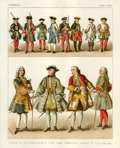 French Costumes 1700-1750 by Albert Kretschmer