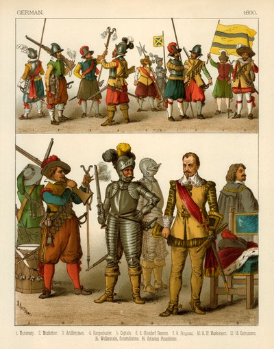 German Costumes 1600 by Albert Kretschmer