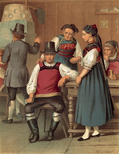 German costume, Baden, Rickesbach by Albert Kretschmer