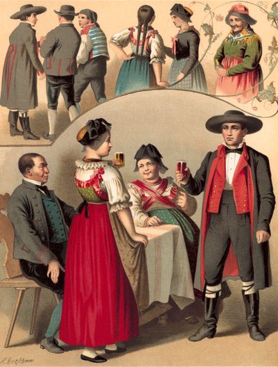 German costume, Baden, Schapbach and Kinzigthal by Albert Kretschmer