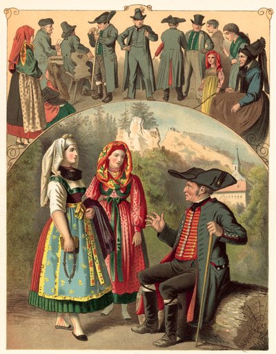 German costume, Bayern Frankische-Schweiz by Albert Kretschmer