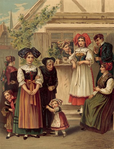 German Costume, Elsass Um Strassburg by Albert Kretschmer