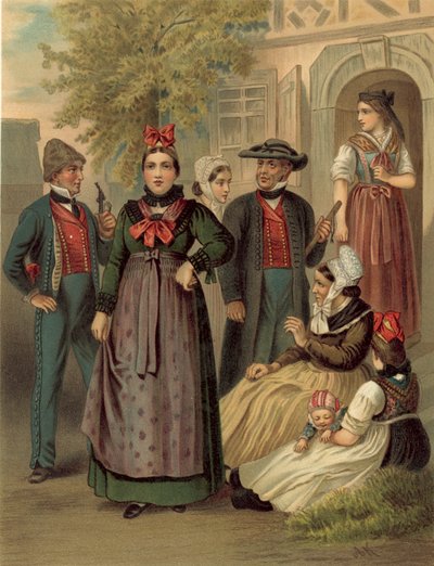 German Costume, Elsass Um Weissenburg by Albert Kretschmer