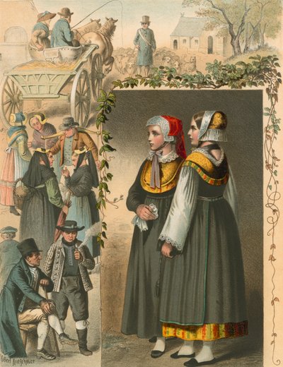German Costume, Mecklenburg by Albert Kretschmer