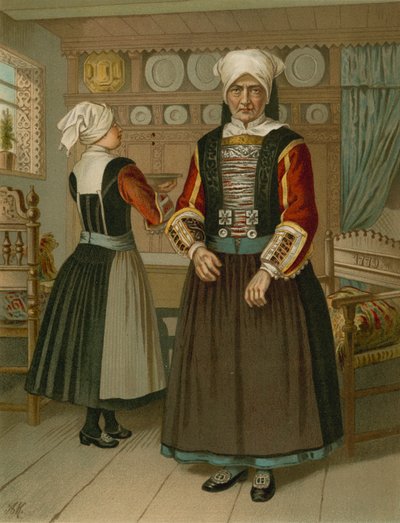 German costume, Schleswig, Ostenfeld by Albert Kretschmer