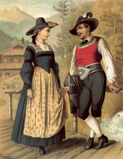 German Costume, Tyrol Billerthal by Albert Kretschmer