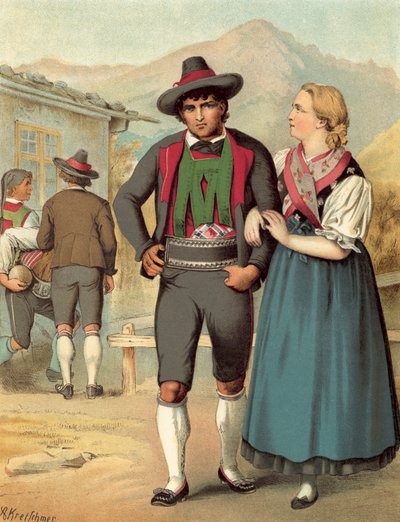 German Costume, Tyrol, Meran by Albert Kretschmer
