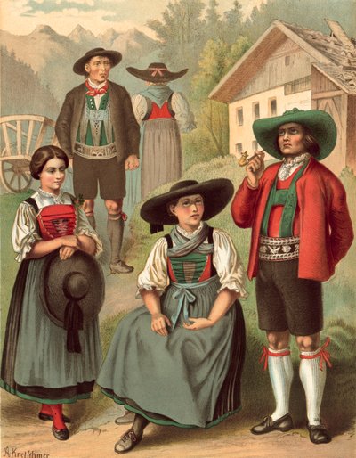 German Costume, Tyrol Sarnthal by Albert Kretschmer