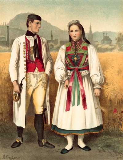 German costume, Wurtemberg Betzingen by Albert Kretschmer