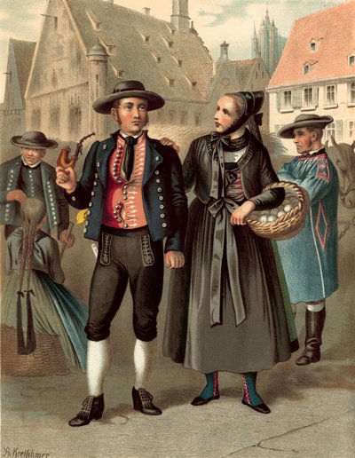 German Costume, Wurtemberg Ulm by Albert Kretschmer
