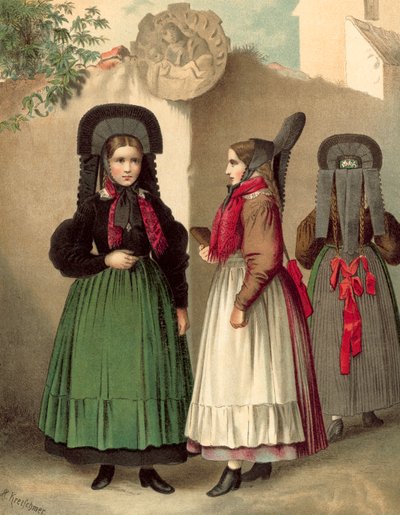 German costume, Wurtemberg um Rottweil by Albert Kretschmer