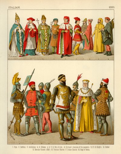 Italian Costume 1300 by Albert Kretschmer