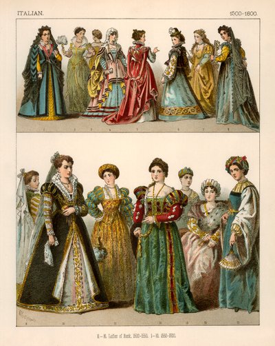 Italian Costume 1500-1600 by Albert Kretschmer