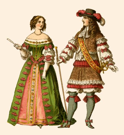 King Louis XIV of France and Maria Theresa Queen of France by Albert Kretschmer