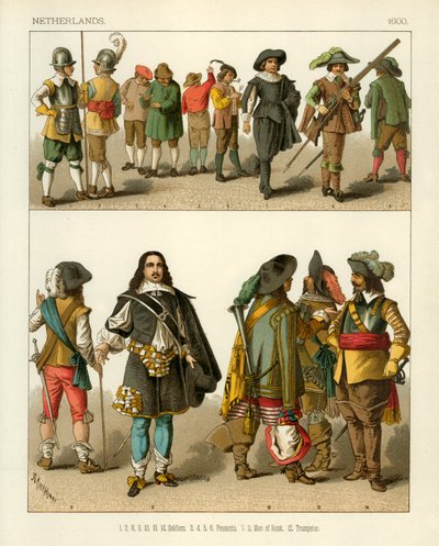 Netherlands Costumes 1600 by Albert Kretschmer