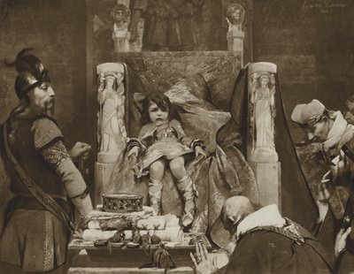 Clovis II, The Boy King of the Franks by Albert Pierre René (after) Maignan