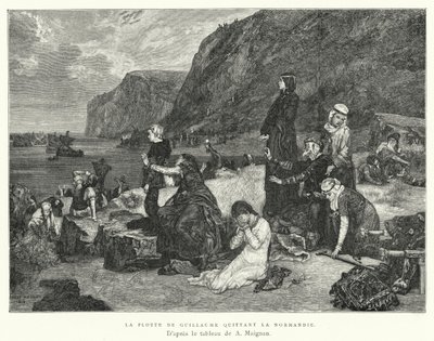 The Fleet of William Leaving Normandy by Albert Pierre René (after) Maignan