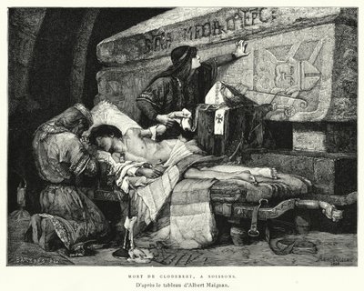 Death of Clodebert at Soissons by Albert Pierre René (after) Maignan