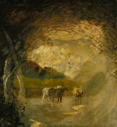 Landscape with Trees and Cattle by Albert Pinkham Ryder