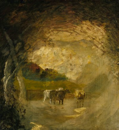 Landscape with Trees and Cattle, before 1897 by Albert Pinkham Ryder