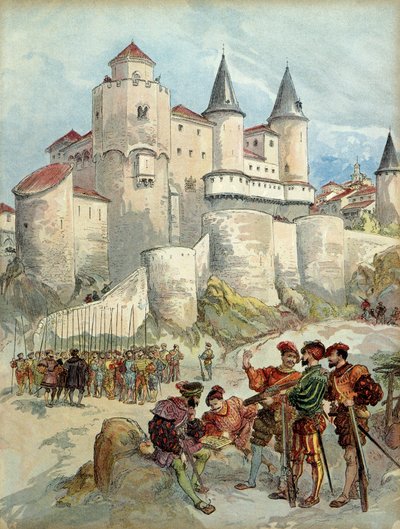 A Prisoner, Francois 1st (1494-1547) Was Locked in a Tower of the Alcazar in Madrid (Spain) Until 1526. Illustration by Albert Robida