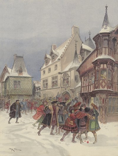 Snowball Fight at Romorantin, the King Injured in the Assault on Saint-Pol