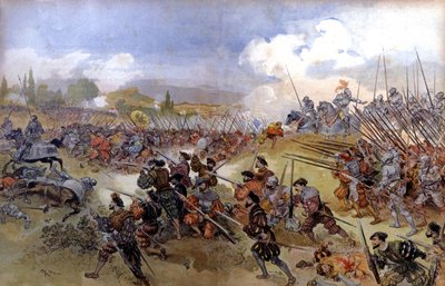Battle of Cerisolles between Francis I and Charles V by Albert Robida