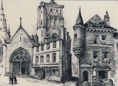 Grand Rue de Guingamp in the Department of the Cotes-d