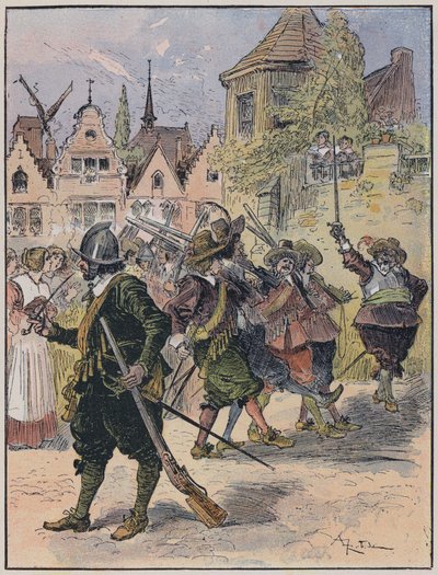 Illustration for Le Capitaine Bellormeau by and illustrated by A Robida by Albert Robida
