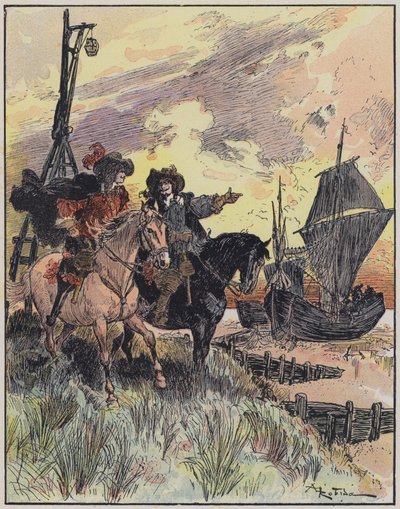 Illustration for Le Capitaine Bellormeau by and illustrated by A Robida by Albert Robida