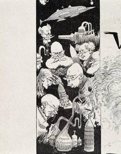 Seven scientists with their invention. In 
