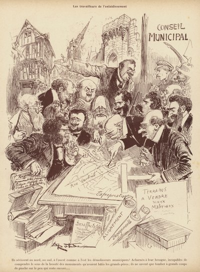 The Workers of the Disfigurement: the planning department of a municipal council by Albert Robida
