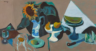 Still Life with Sunflower by Alberto Morrocco