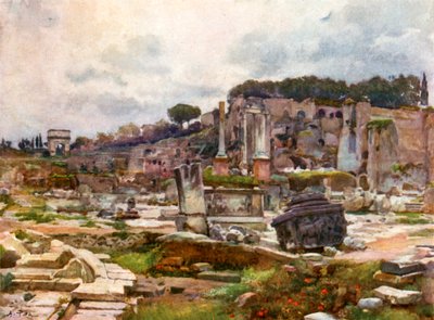 The Forum from the Arch of Septimius Severus by Alberto Pisa